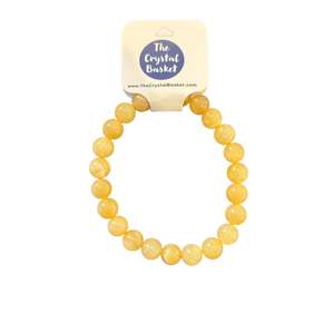 8mm Yellow Jade Bracelet