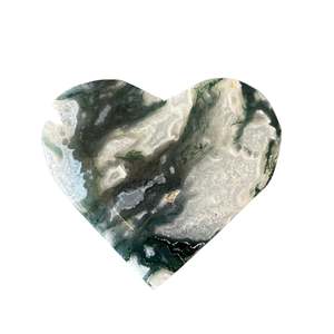 Hearts: 117g Moss Agate Heart