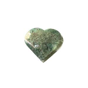 Fae: 81g Moss Agate Heart