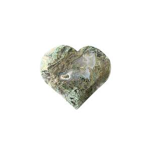 Fae: 83g Moss Agate Heart