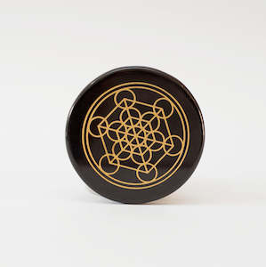 Black Agate Pictured Disks 8cm