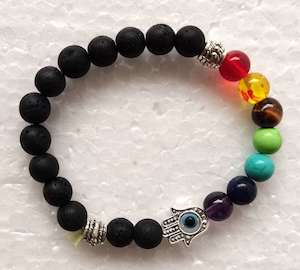 Jewellery: Hamsa Evil Eye Chakra Bracelet