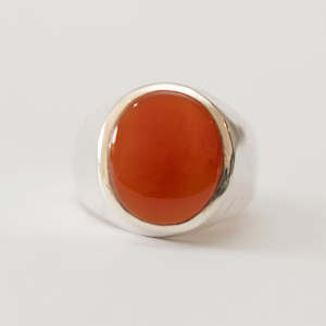 Carnelian Sterling Silver Rings