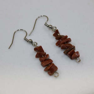 Earrings: Goldstone Chip Earrings