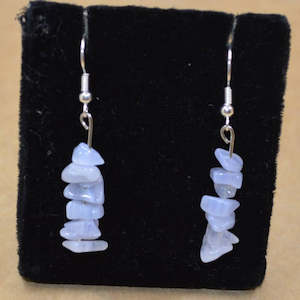 Earrings: Blue Lace Agate Chip Earrings