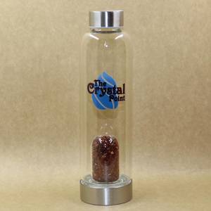 Jasper Infused Crystal Bottle with Holder