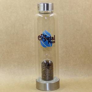 Tigers Eye Infused Crystal Bottle with Holder