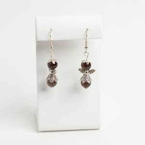 Angel Earrings Smoky Quartz