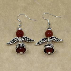 Earrings: Angel Earrings Carnelian