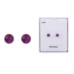 Amethyst Stud Earrings