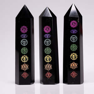 Shapes: Obsidian Chakra Symbols Point Tower