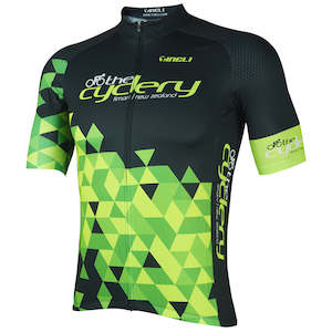 Clothing: THE CYCLERY - Green Triangle Jersey