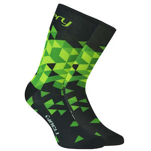 Clothing: THE CYCLERY - Green Triangle Socks