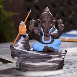 Hand crafted Ganesha Water Fountain with Smoke Backflow Incense Burner – The Decor NZ