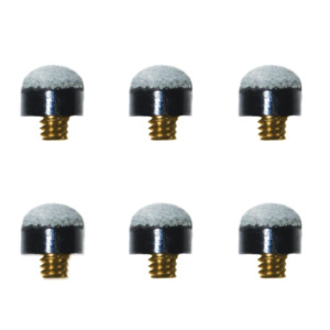 Cue Tips - Screw in - Blue Leather - 6pc Pack