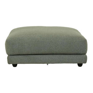Living Room: Felix Crest Ottoman Olive Leaf