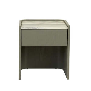 Bedroom: Elsie Narrow Bedside Marine Marble/Thyme