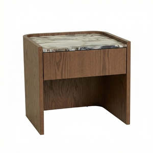 Bedroom: Elsie Large Bedside Ocean Marble/Smoked Ash