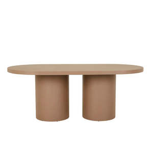 Petra Oval Dining Table Neutral Clay