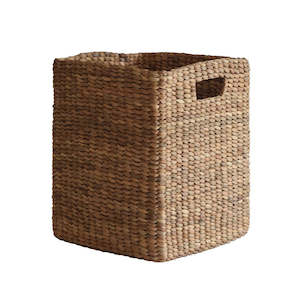 Homewares: Water Hyacinth Hamper - Square