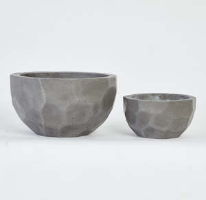 Artwork: Geo Concrete Bowl Set Planters