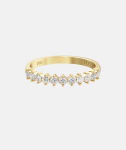Wedding Bands: Trish Peng Half Hoop Diamond Eternity Band