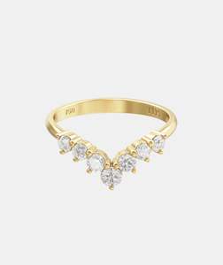 Wedding Bands: Trish Peng Chevron Diamond Band