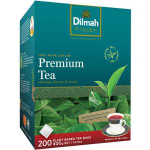 Premium 100% Pure Ceylon 200 Tagless Tea Bags