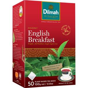 Dilmah Gourmet Teas: English Breakfast 50 Tagless Tea Bag