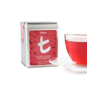 T Series Designer Gourmet Teas: t-Series Tin Natural Rosehip with Hibiscus 100g Loose Leaf Tea