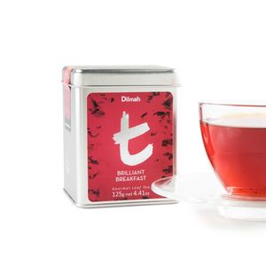 T Series Designer Gourmet Teas: t-Series Tin Brilliant Breakfast 125g Loose Leaf Tea