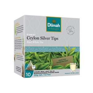 White Tea Ceylon Silver Tips 10 Luxury Leaf Bags