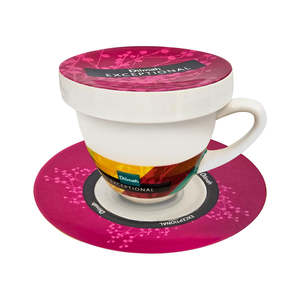 Teaware Gifts: Exceptional Purple Cup & Saucer with Lid (220ml)