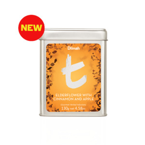 T Series Designer Gourmet Teas: t Series Tin Elderflower with Apple & Cinnamon 130g Loose Leaf Tea