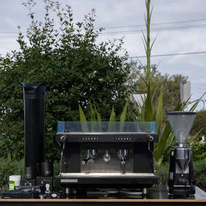 Used Equipment: Pre-owned Sanremo Zoe & Mazzer Major Electronic With Cafe Starter Pack Commercial Package