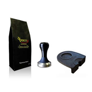 Di Pacci Coffee Tamper + Tamper Mat + Coffee Beans Value Pack