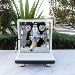 Ecm Home Coffee Machines: CUSTOM GLOSS WHITE ECM SYNCHRONIKA WITH CUSTOM WOODEN ECM HANDLES