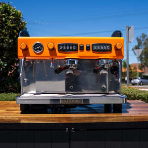 Second Hand Commercial Coffee Machines: Pre Loved Expobar Orange 2 Group Tall Cup Coffee Machine