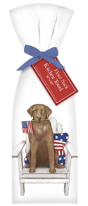 Around The House: Chocolate American Lab Kitchen Towel