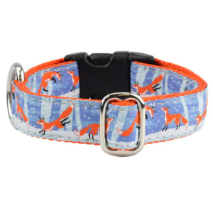 LARGE Ribbon Collar -- Frolicking Fox