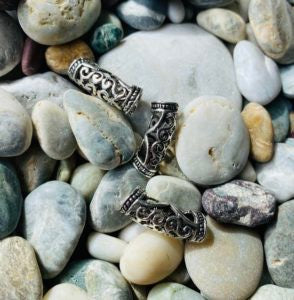 Dread Beads: Silver Swirl Beads