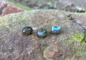 Labradorite dread beads - set of three