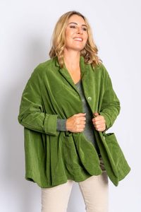 Products: Women's Natural Cotton Velour Swing Jacket - The Dressing Room NZ