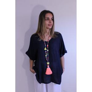 Products: Natural Linen T Shirt Plus Size- The Dressing Room NZ