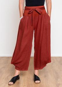 Products: Women's Natural Linen Harem Style Pants - The Dressing Room NZ