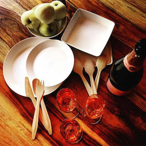 Natural Tableware: Disposable Bagasse Everyday Plates and Bowls - 4 sizes, sugarcane, pack x 50