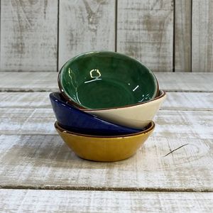 Spanish Terracotta Straight Sided Bowls - 3 Sizes & 5 Colours