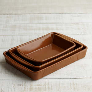 Spanish Terracotta Roasting & Baking Dish - Rectangle 4 Sizes