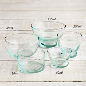 Moroccan Accessories: Glass Bowls - Transparent Blue - 5 Styles