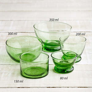 Moroccan Accessories: Glass Bowls - Green - 5 Styles